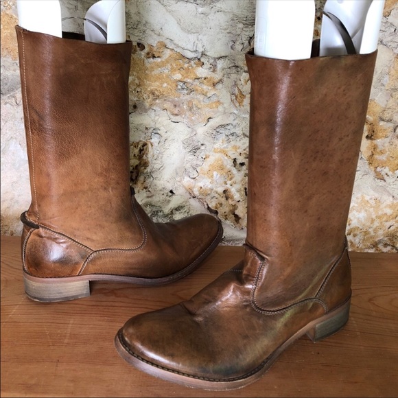 Brown leather boots - Picture 2 of 4